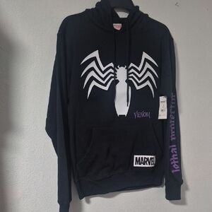Marvel Venom Men's Black and White Graphic Hoodie XS